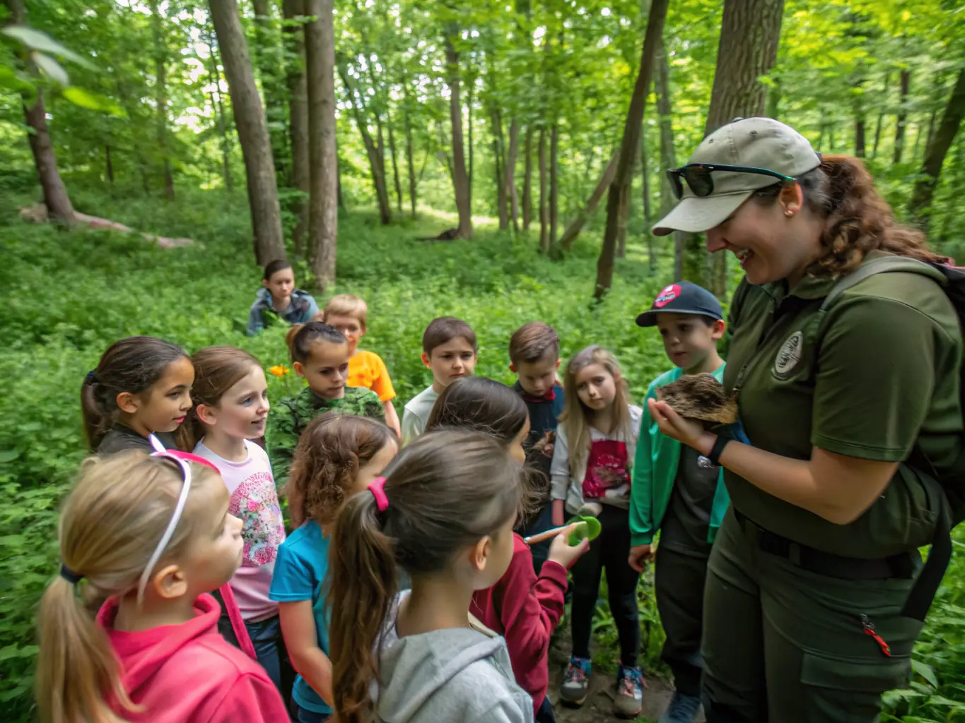 Children participating in a wildlife education workshop, learning about local species and fostering a deeper understanding of the importance of biodiversity.